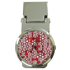 Red Black Checkered Money Clip Watches by SpinnyChairDesigns