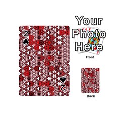 Red Black Checkered Playing Cards 54 Designs (Mini)