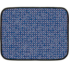 Artsy Blue Checkered Fleece Blanket (mini) by SpinnyChairDesigns