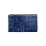 Artsy Blue Checkered Cosmetic Bag (Small) Front