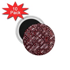 Abstract Red Black Checkered 1 75  Magnets (10 Pack)  by SpinnyChairDesigns