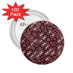 Abstract Red Black Checkered 2 25  Buttons (100 Pack)  by SpinnyChairDesigns