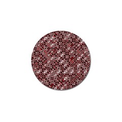 Abstract Red Black Checkered Golf Ball Marker (4 Pack)