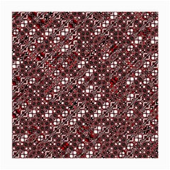 Abstract Red Black Checkered Medium Glasses Cloth (2 Sides) by SpinnyChairDesigns