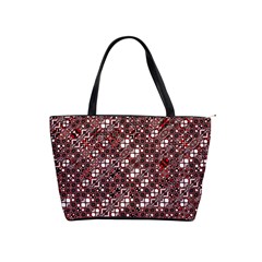 Abstract Red Black Checkered Classic Shoulder Handbag