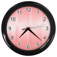 Fresh Pink Ombre Wall Clock (black) by SpinnyChairDesigns