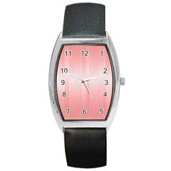 Fresh Pink Ombre Barrel Style Metal Watch by SpinnyChairDesigns