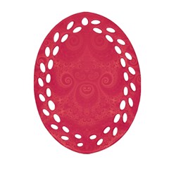 Blush Pink Octopus Swirls Ornament (oval Filigree) by SpinnyChairDesigns