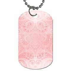 Pretty Pink Spirals Dog Tag (one Side) by SpinnyChairDesigns