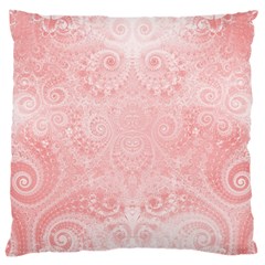 Pretty Pink Spirals Large Cushion Case (one Side) by SpinnyChairDesigns