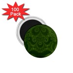 Forest Green Spirals 1.75  Magnets (100 pack)  Front