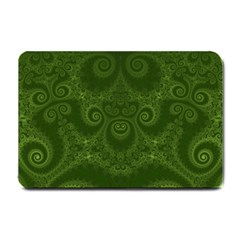 Forest Green Spirals Small Doormat  by SpinnyChairDesigns