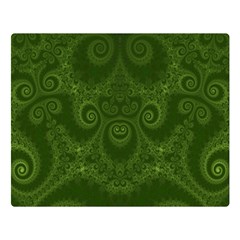 Forest Green Spirals Double Sided Flano Blanket (large)  by SpinnyChairDesigns
