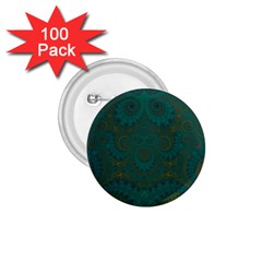 Teal Green Spirals 1 75  Buttons (100 Pack)  by SpinnyChairDesigns