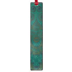 Teal Green Spirals Large Book Marks by SpinnyChairDesigns