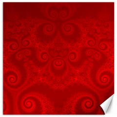Red Spirals Canvas 16  X 16  by SpinnyChairDesigns