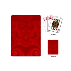 Red Spirals Playing Cards Single Design (mini) by SpinnyChairDesigns