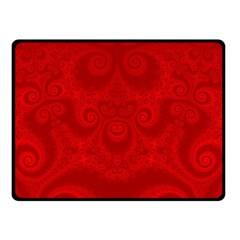 Red Spirals Double Sided Fleece Blanket (small)  by SpinnyChairDesigns