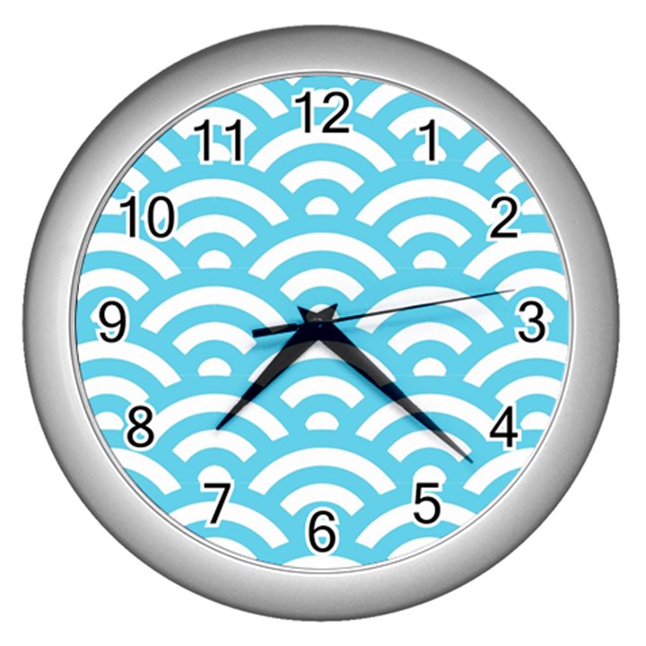 Waves Wall Clock (Silver)