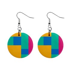 Squares  Mini Button Earrings