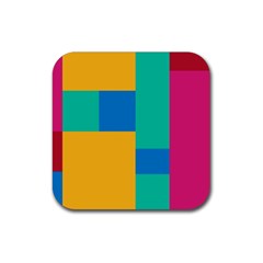 Squares  Rubber Coaster (square)  by Sobalvarro