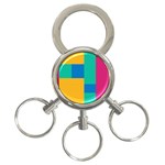 Squares  3-Ring Key Chain Front