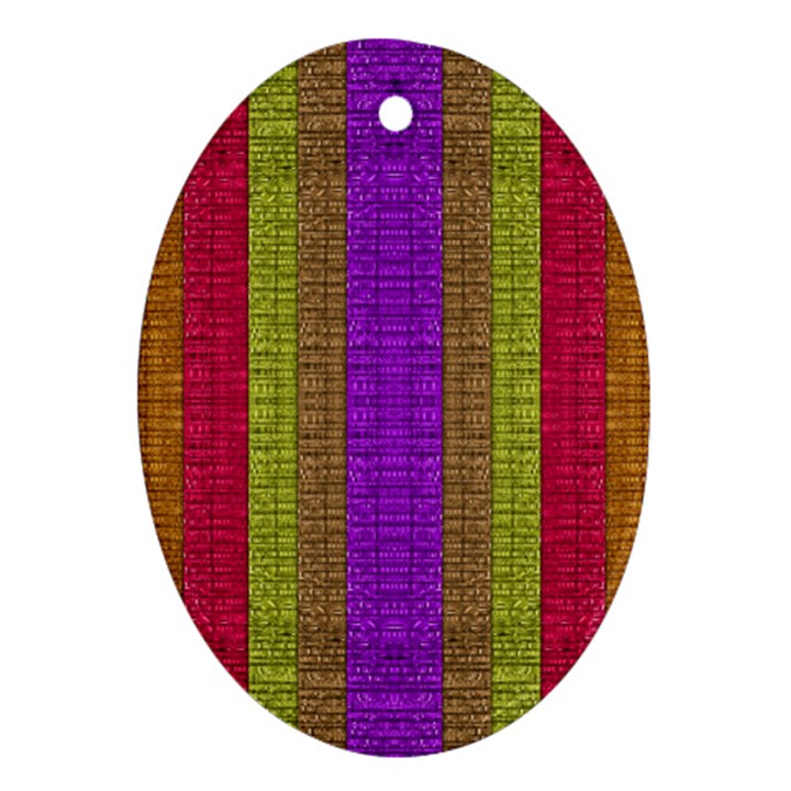 Colors Of A Rainbow Ornament (Oval)