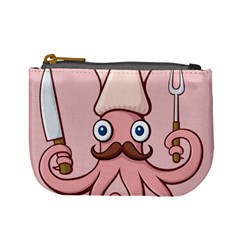 Squid Chef Cartoon Mini Coin Purse by sifis