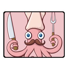 Squid Chef Cartoon Fleece Blanket (small) by sifis