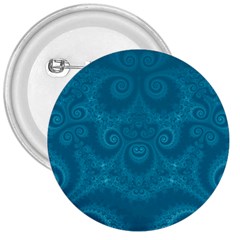 Cerulean Blue Spirals 3  Buttons by SpinnyChairDesigns