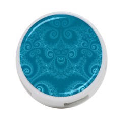 Cerulean Blue Spirals 4-port Usb Hub (one Side) by SpinnyChairDesigns