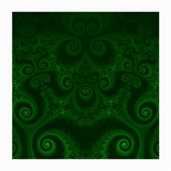 Emerald Green Spirals Medium Glasses Cloth by SpinnyChairDesigns