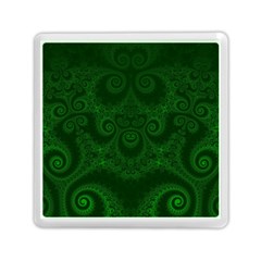 Emerald Green Spirals Memory Card Reader (square) by SpinnyChairDesigns