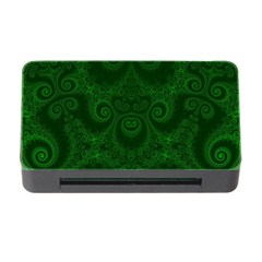 Emerald Green Spirals Memory Card Reader With Cf by SpinnyChairDesigns