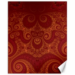 Red And Gold Spirals Canvas 16  X 20  by SpinnyChairDesigns