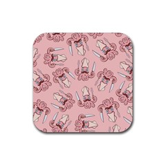 Squid Chef Pattern Rubber Coaster (square)  by sifis