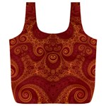 Red and Gold Spirals Full Print Recycle Bag (XXXL) Front