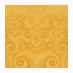 Golden Honey Swirls Medium Glasses Cloth (2 Sides) by SpinnyChairDesigns