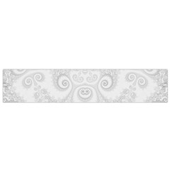 Wedding White Swirls Spirals Small Flano Scarf by SpinnyChairDesigns