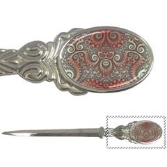 Red And White Color Swirls Letter Opener by SpinnyChairDesigns