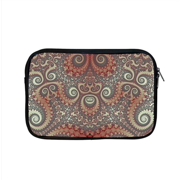 Red and White Color Swirls Apple MacBook Pro 15  Zipper Case