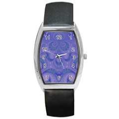 Mystic Purple Swirls Barrel Style Metal Watch