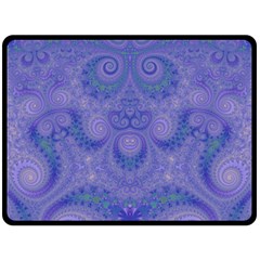 Mystic Purple Swirls Double Sided Fleece Blanket (large)  by SpinnyChairDesigns