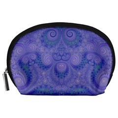 Mystic Purple Swirls Accessory Pouch (large) by SpinnyChairDesigns