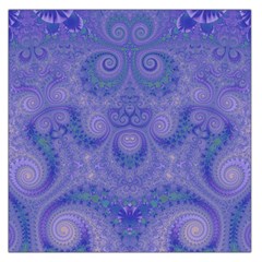 Mystic Purple Swirls Large Satin Scarf (square) by SpinnyChairDesigns