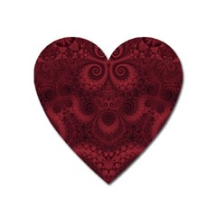 Burgundy Wine Swirls Heart Magnet by SpinnyChairDesigns