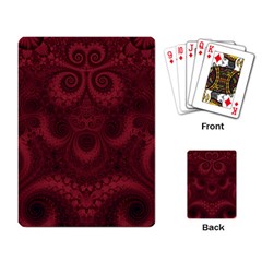 Burgundy Wine Swirls Playing Cards Single Design (rectangle) by SpinnyChairDesigns