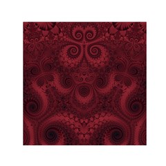 Burgundy Wine Swirls Small Satin Scarf (square) by SpinnyChairDesigns