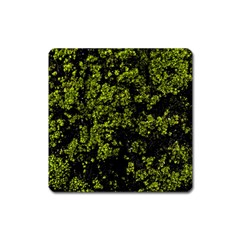 Nature Dark Camo Print Square Magnet by dflcprintsclothing