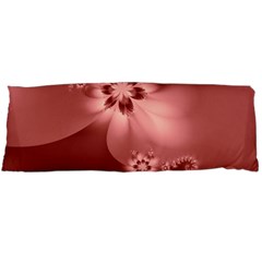 Coral Pink Floral Print Body Pillow Case (dakimakura) by SpinnyChairDesigns